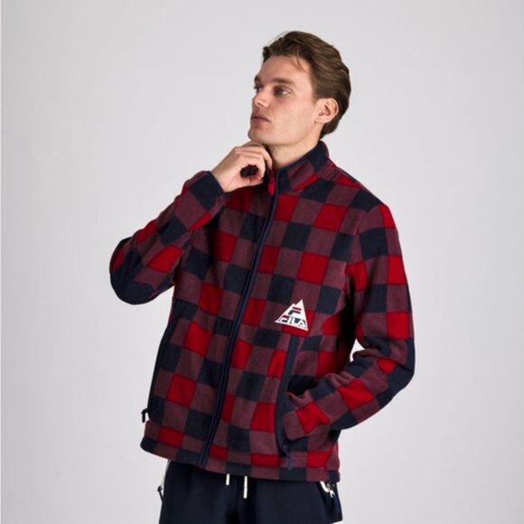 Fila Mens Woodlands Micro Fleece Lumber Jacket Checkered Flannel - Picture 2 of 8